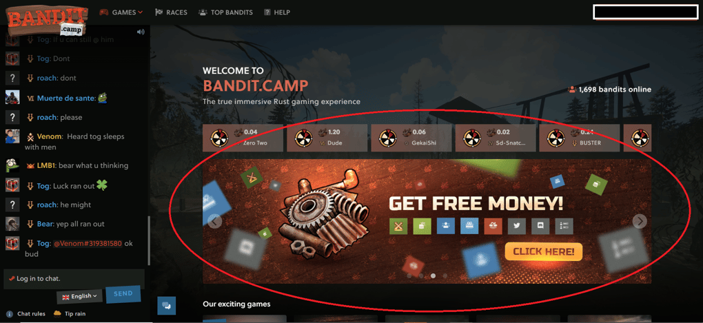 “EXAMPLE OF SIGN-UP BONUS ON WEBSITE”