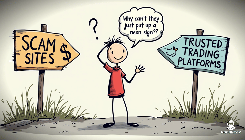 A DETAILED DRAWING OF A GAMER STANDING AT A CROSSROADS WITH SIGNS POINTING TO 