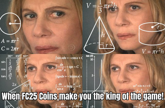 A humorous meme depicting a gamer joyfully surrounded by virtual coins, with the caption 