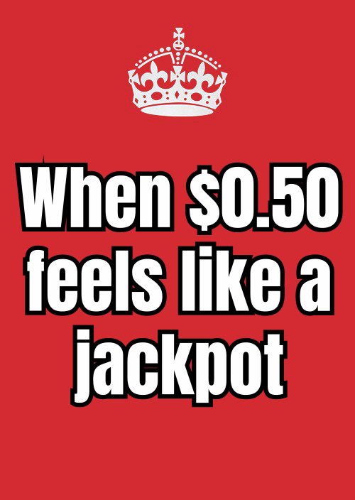 A HUMOROUS MEME DEPICTING A PERSON CELEBRATING RECEIVING FREE MONEY FROM A PROMO CODE, WITH THE CAPTION 