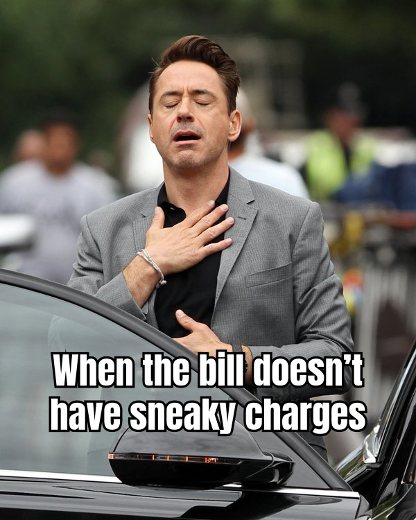 A HUMOROUS MEME SHOWING A PERSON LOOKING RELIEVED WITH A CAPTION LIKE 