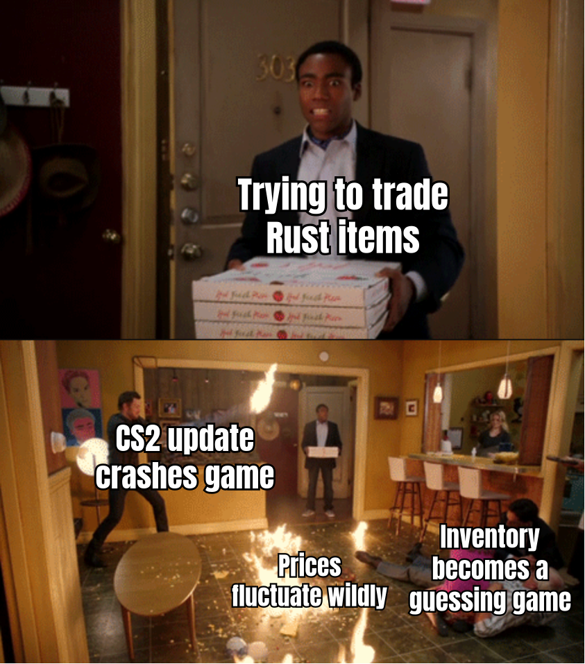 A MEME SHOWING A PERSON SURROUNDED BY CHAOTIC CHARTS AND GRAPHS WITH THE CAPTION 