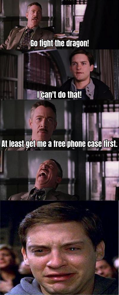 MEME ABOUT THE EXCITEMENT OF FINDING A FREE CASE OFFER WITH A HUMOROUS REACTION IMAGE