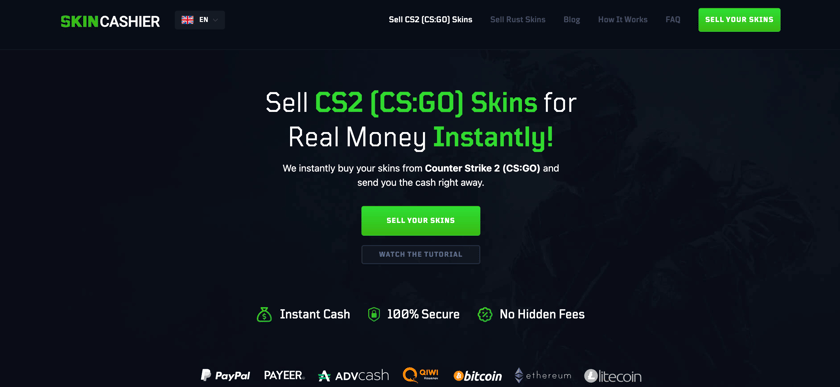 SkinCashier Banner for csgo skin sites 